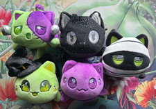 Aphmau MeeMeows Mystery Plush Halloween 5 Set Bat Spider Witch Mummy Cat 6"