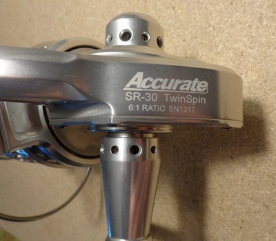 Slightly Used Silver Accurate TwinSpin SR-30 Spinning Reel 6:1