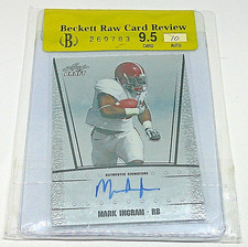 2011 Mark Ingram Leaf Metal Draft Auto #MI1 Beckett Raw Card Review 9.5 Auto 10