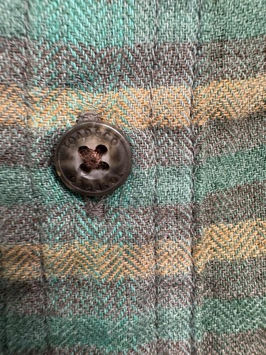 Toad & Co Button Up XL Green Orange Long Sleeve Plaid Collared Chest pocket - Picture 2 of 11