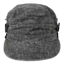 D&Y Fitted Army Cap Hat Solid Gray One Size Casual Outdoor Blank