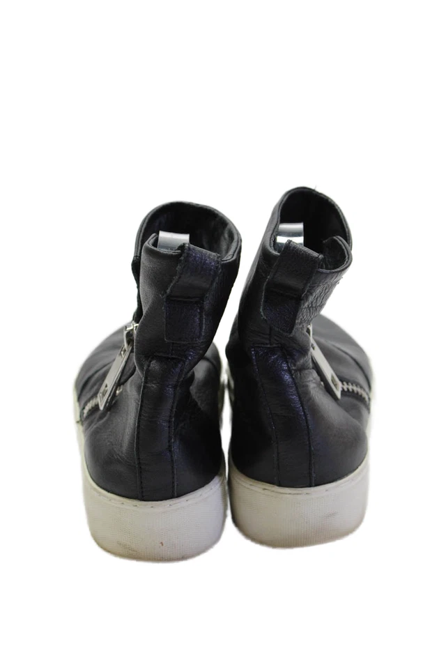 Zapatillas deportivas J Slides para mujer de cuero con plataforma punta redonda negras talla 8 Foto 3 de 4