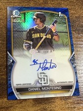 DANIEL MONTESINO 2023 Bowman #CPA-DM 1st Blue Lunar Refractor Auto /150