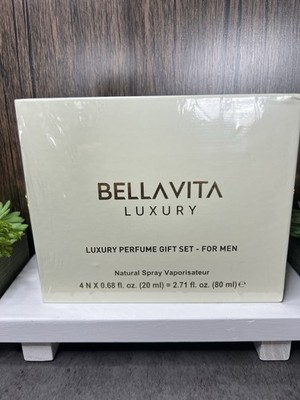 BELLAVITA Men's Luxury Perfume Gift Set EDP Spray 4x20ml CEO/OUD Exp 10/28