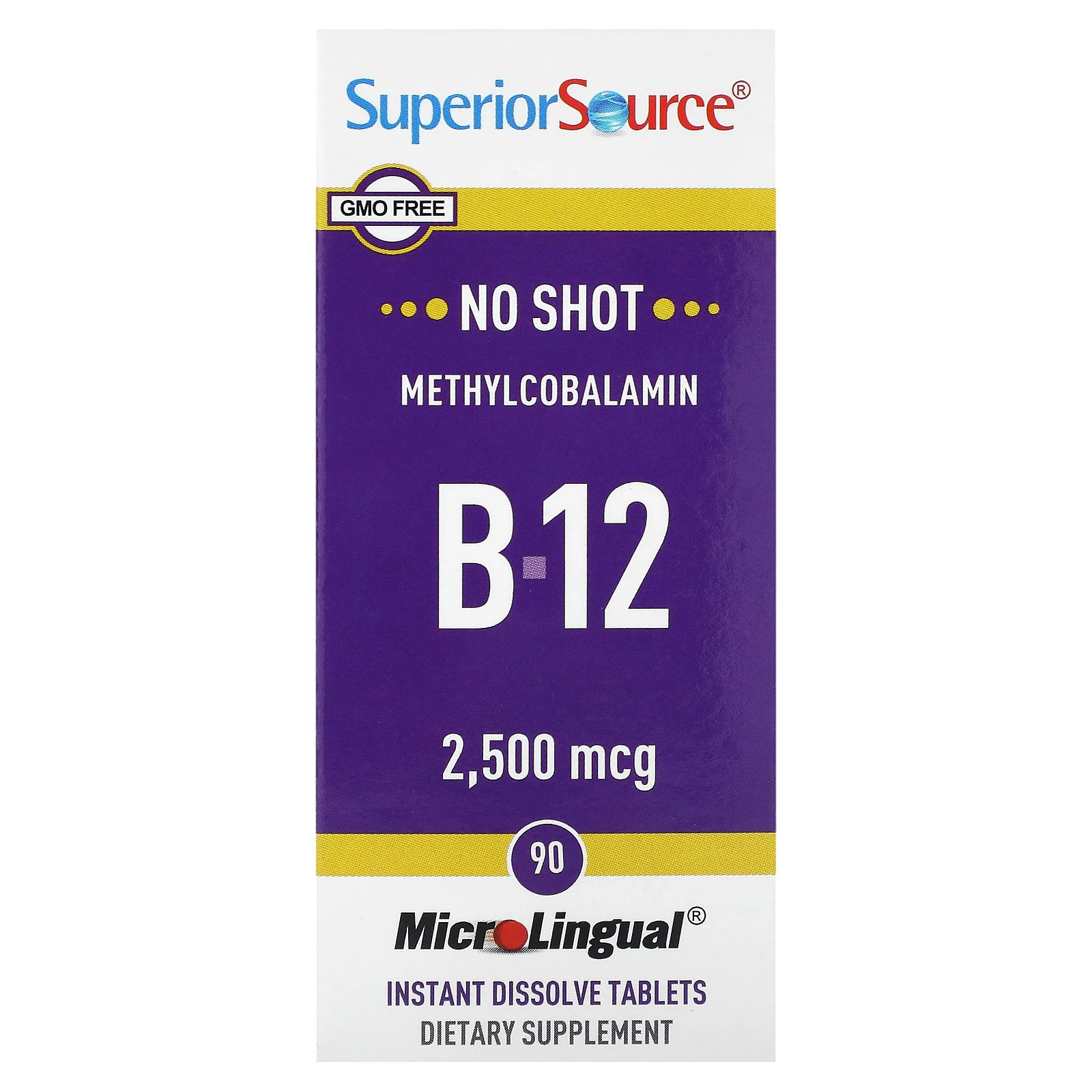 Methylcobalamin B-12 2500 mcg 90 Instant Dissolve Tablets 4290₽