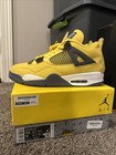 Air Jordan 4 Retro Mid Lightning Men's Yellow Sneakers Shoes CT8527-700 Sz 11.5