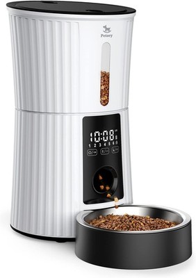 Petory Timed Automatic Cat Feeders - 4L Programable Dry Food Dispenser for Cats