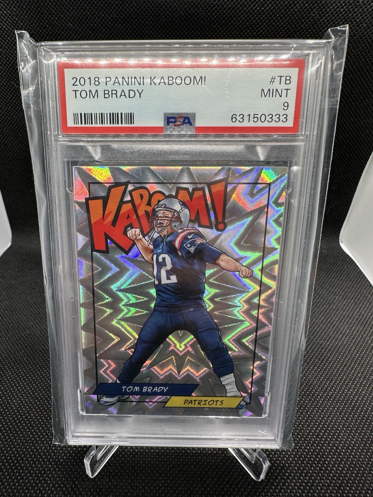 2018 Panini Kaboom! Tom Brady #TB PSA 9 Mint First Year SSP