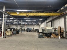 Shaw-Box 36' x 68' 3 Ton Top Running Single Girder Bridge Crane