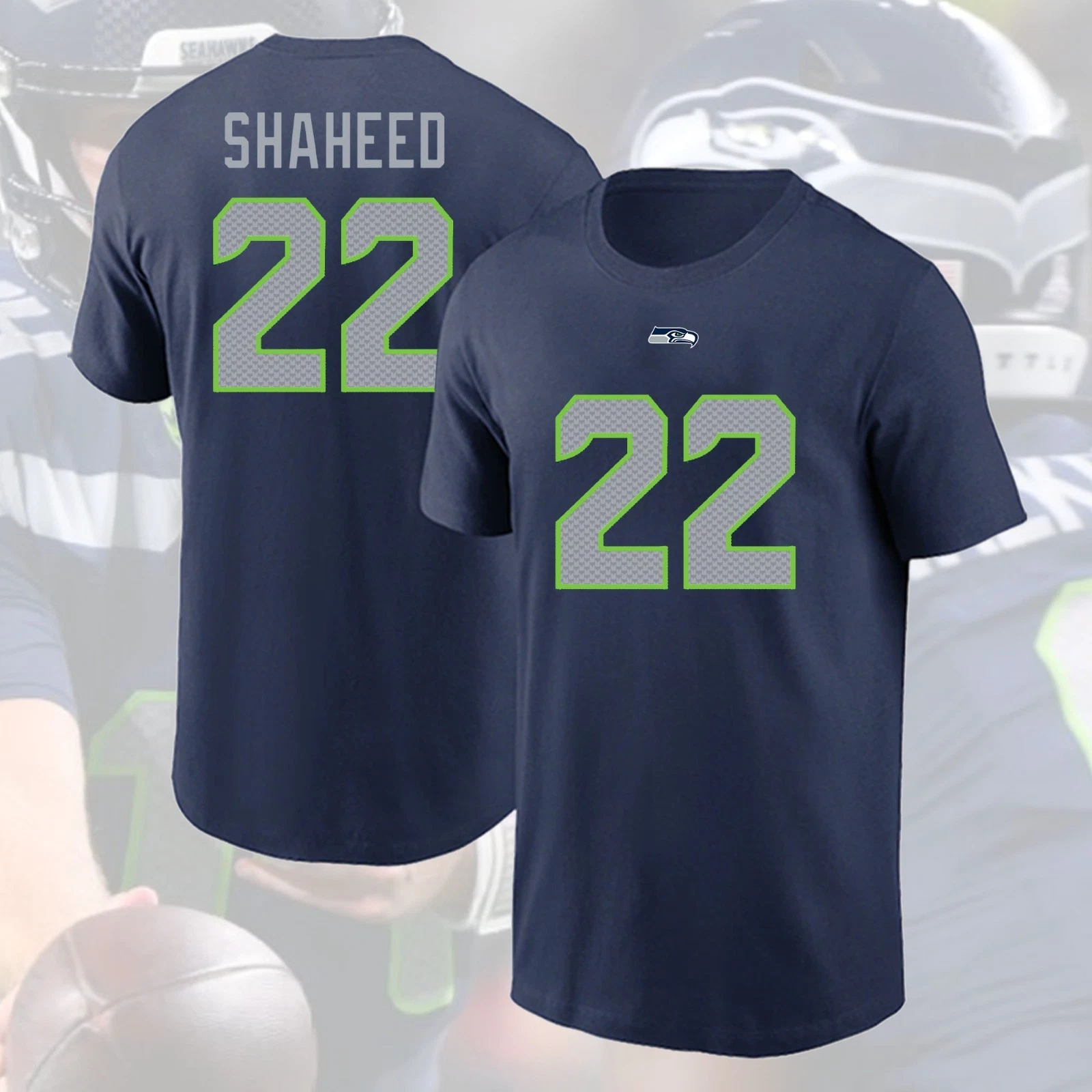 Rashid Shaheed #22 Seattle Seahawks 2025 Name & Number Gift For Fans