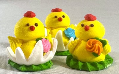   Ostern Zuckerküken Deko - essbare Fondant Figuren für Kuchen & Desserts