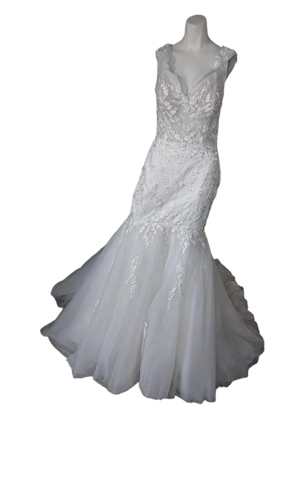 VESTIDO DE NOVIA JUSTIN ALEXANDER HOMBRO FUERA TODAVÍA BLANCO TALLA 12 Foto 2 de 4