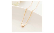 Women's Tiny Heart Pendant Necklace   Trendy Gold Plated Dainty Heart Choker