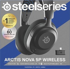 SteelSeries Arctis Nova 5P Wireless Bluetooth Over-Ear Headset Black