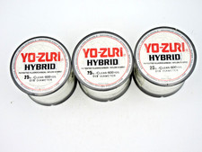 3 New Yo-Zuri Spools of Hybrid Fluorocarbon Nylon- 25 lb test, 600 yds ea.- RP 