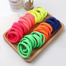 32 Pcs Women's Girl Elastic Hair Ties Seamless Hair Bands Ponytail Holders 4"
