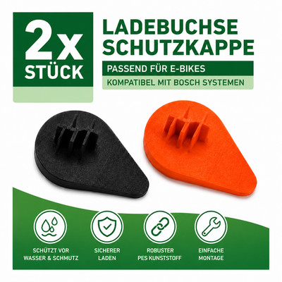 2x Ladebuchse Schutzkappe kompatibel mit Bosch E-Bike passend für Cube