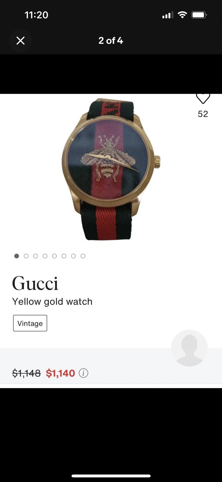 authentic Gucci watch-adjustable - image 3
