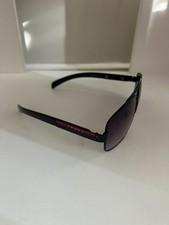 Prada Sunglasses For Men Thin Black Frame Red Logo
