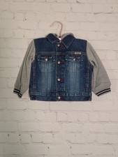 LEVI Strauss Co. Trucker Jean Jacket Light Grey Hoodie Unisex Size 18 Months