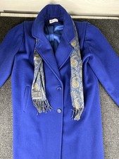 Vintage Forecaster Of Boston Blue 100 Wool Oversized Long Overcoat Size 11/ 12