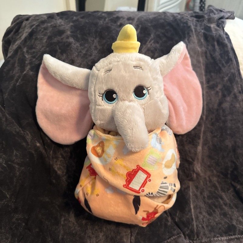 2024 Walt Disney World Parks Babies Baby Dumbo Elephant Blanket Pouch Plush New