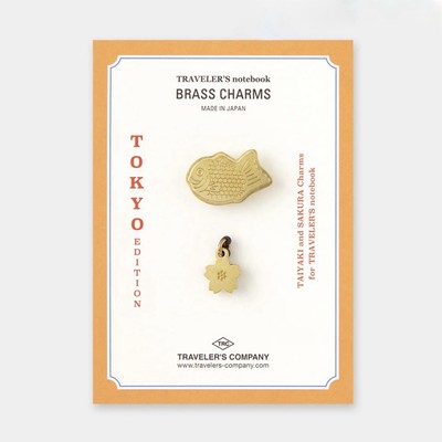 TRC Traveler's Factory Traveler's Company Notebook Brass Tag Charm TOKYO