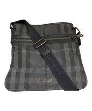 BURBERRY Shoulder Bag Purse Nova Check Black Authentic