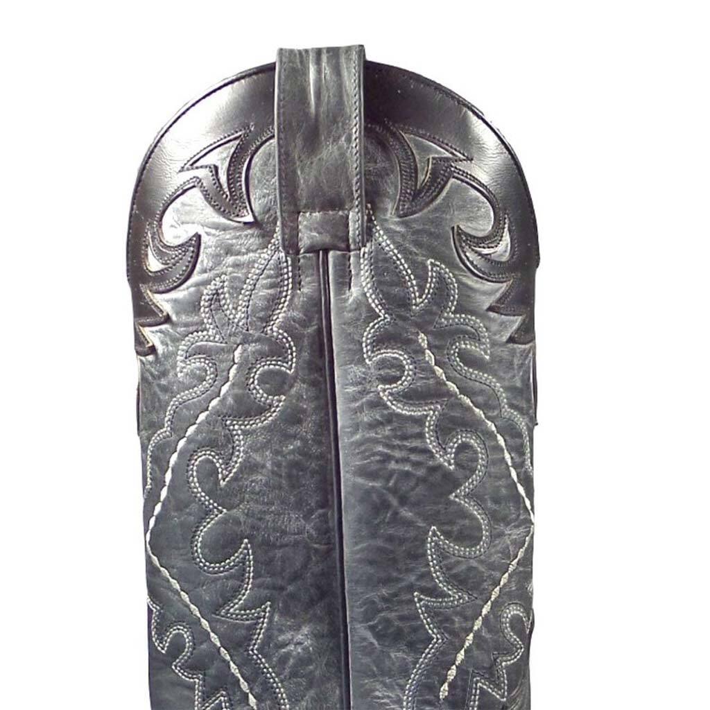 Bottes western Sendra 9669 en cuir de vachette véritable noir et gris faites main