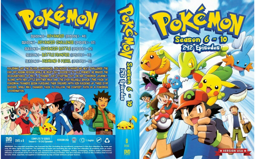 POKEMON SERIES (Season 1 - 20) DVD All Region USA English Version