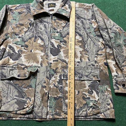 Vintage Camo Jacket Mens XL Green Hunting Camouflage Zip Up Field Coat USA MADE - Picture 7 of 9