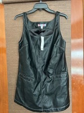Urban outfitters XS black leather dress new