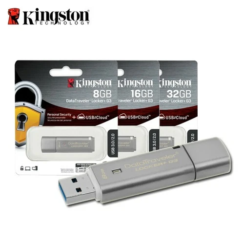 Kingston Data Traveler Locker + G3 64 32 16GB USB 3.0 Encrypted Secure Drive