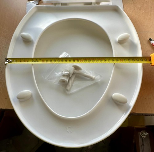 Copriwater Universale Sedile wc copri vaso in plastica asse tavoletta coperchio - Foto 4 di 7
