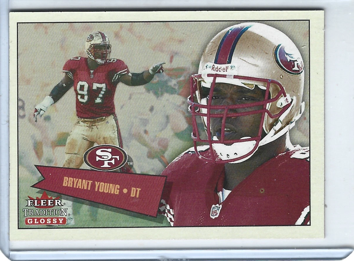 2001 Fleer Tradition Glossy Bryant Young Card #102 🏈🔥HOF'er🔥🏈
