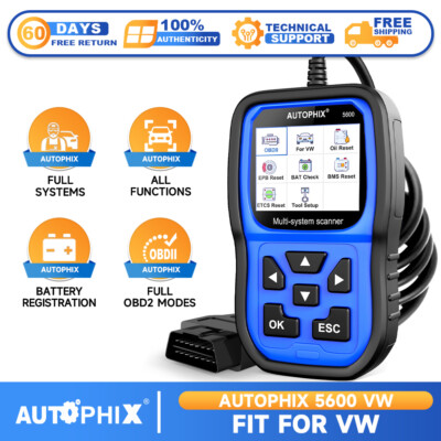 AUTOPHIX 5600 OBD2 Diagnosegerät Elektronische Parkbremse zurücksetzen für VW DE