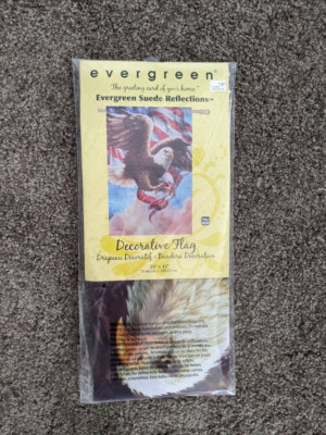 Evergreen Enterprises, 29''x43'' Double Sided Welcome Flag - American Flag - Eagle