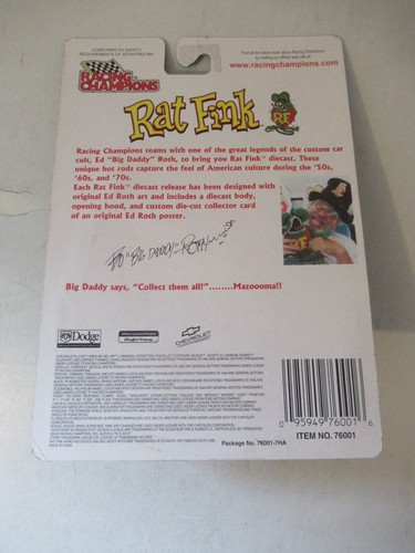 Racing Champions Rat Fink Ed Roth 1:64 car NEW IN PACKAGE Oldsmobile Mercury - Picture 2 of 3