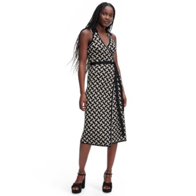 Diane Von Furstenberg for Target - SIZE M Vintage Weave Sweaterknit Wrap  Dress | eBay