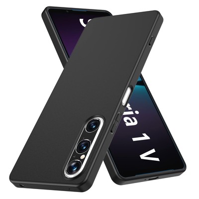 Handyhülle für Sony Xperia 1 V Hülle CASE CoverMatt Schwarz Silikon Handy Hül...