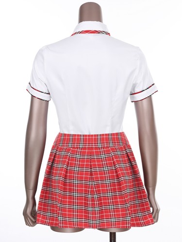 US Sexy Women School Girl Uniform Fancy Dress Cosplay Costume Halloween Clubwear - Picture 24 of 61