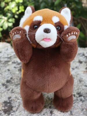 Frightened Standing  Lesser red panda Super cute stuffed animal gift for childre