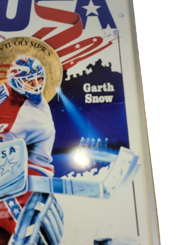 1994 XVII Olympics Team USA Hockey Garth Snow Framed Signed Ron Deziel Artist - Image 4 of 4