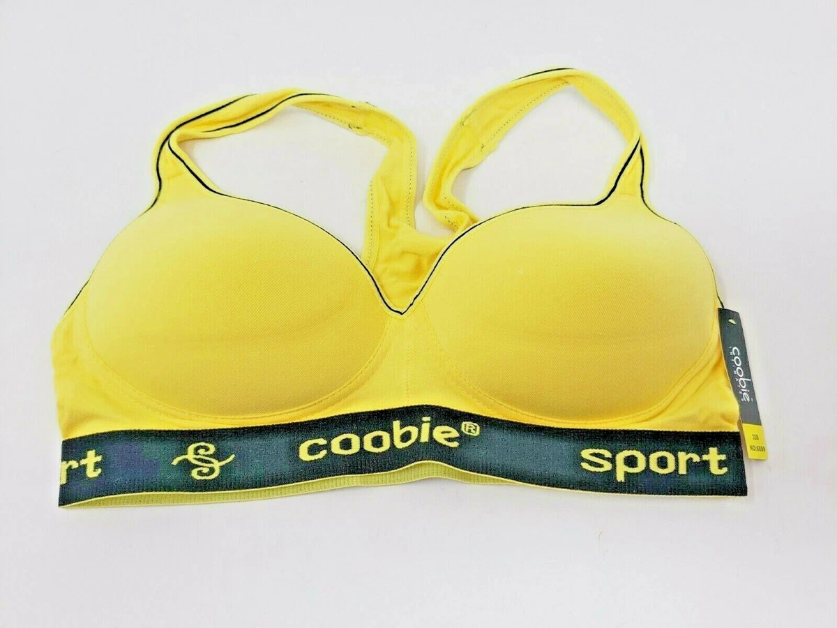 COOBIE SPORTS BRA STYLE 6899 SIZE 32B YELLOW NEW WITH TAGS