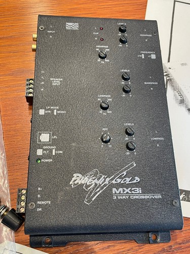 Phoenix Gold MX3i 24db 3 Way Active Crossover Black in Mint Condition incl LPL44 Cable