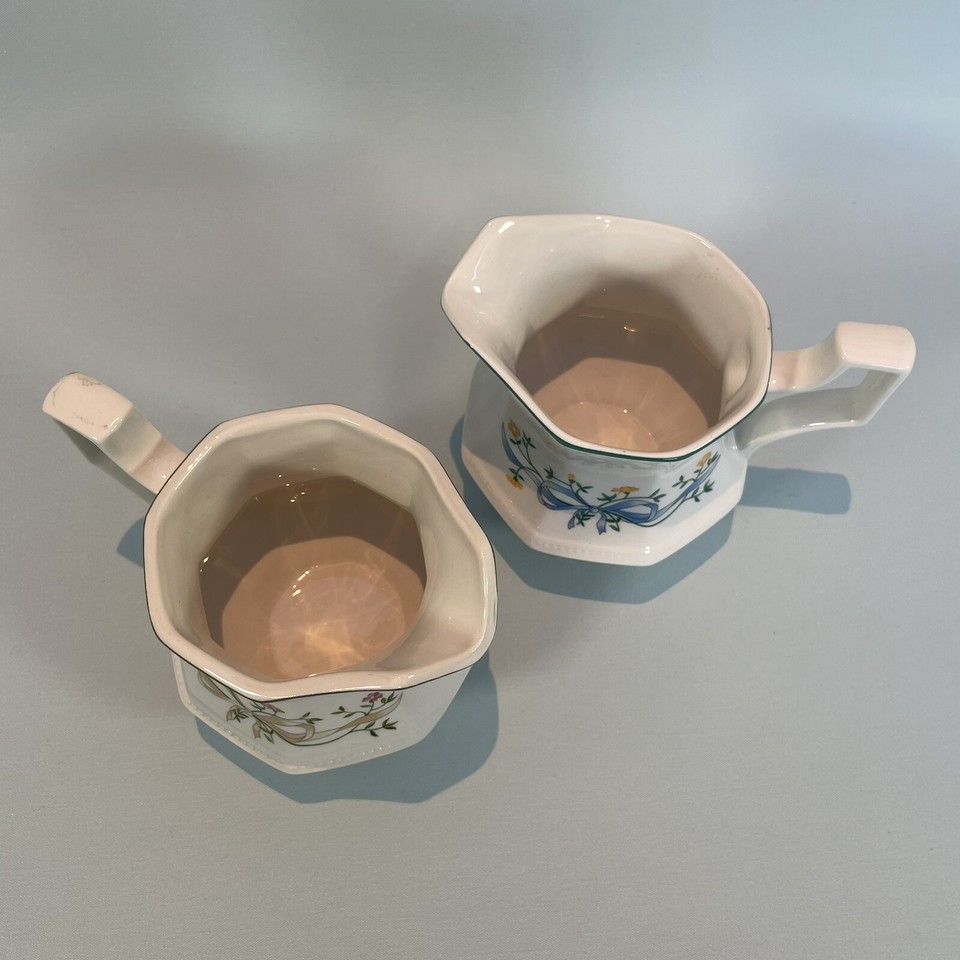 Vintage Johnson Brothers Eternal Beau/Belle Milk Jugs 80's Retro