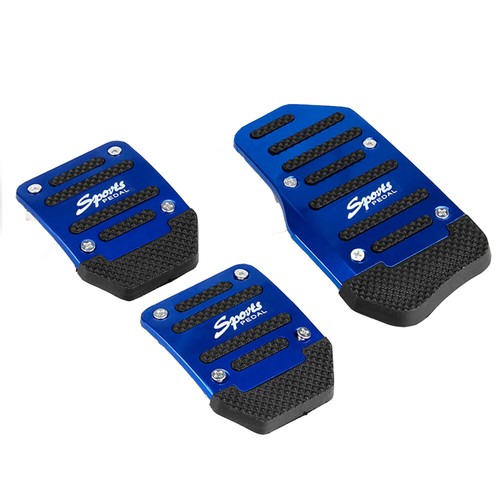 3Pcs Car Non-Slip Car Pedal Pad Cover Interior Decor Accessories Blue Universal - Picture 8 of 11