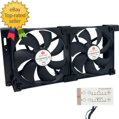 12V RV Fridge Ventilation Cooling Fan 5.5'' (140Mm) Custom Mounts for American RV