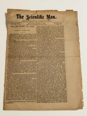 ''The Scientific Man'' Journal of Science Publication August 20, 1881