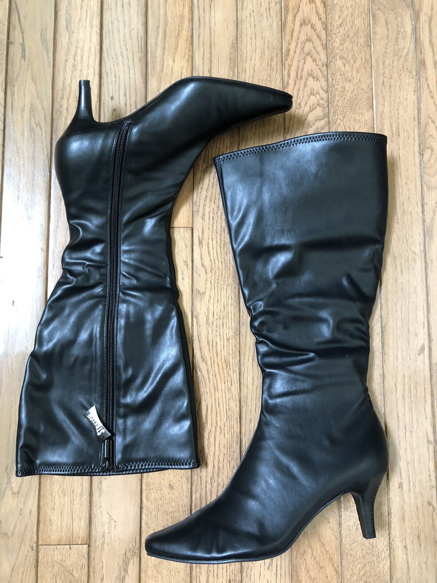 Naturalizer NITSEN Women's Black Stretch Calf High Boots Size 6 M